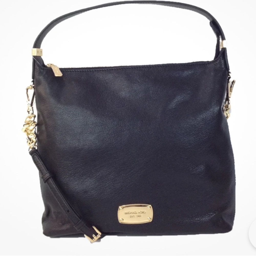 Michael Kors Bedford Shoulder Bag Black Leather | EUC